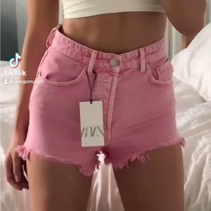 Zara pink shorts brand new